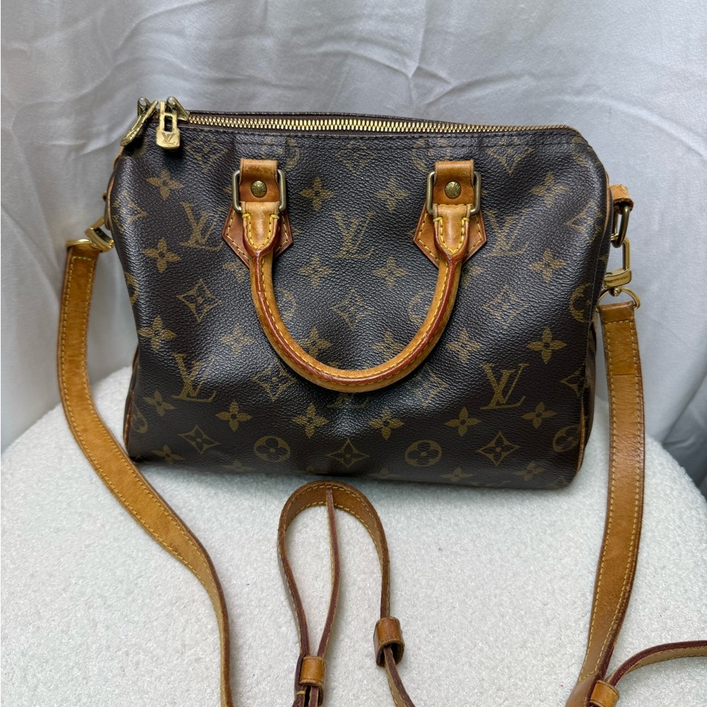 Louis Vuitton Monogram Canvas Speedy 25 Bandoulière Crossbody Strap